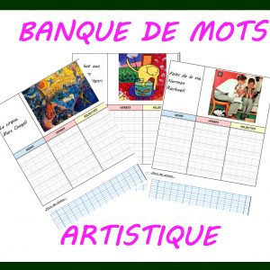 Banque de mots artistique CE1 CE2