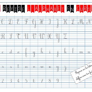 Ardoise à imprimer "Entraînement à l'écriture"