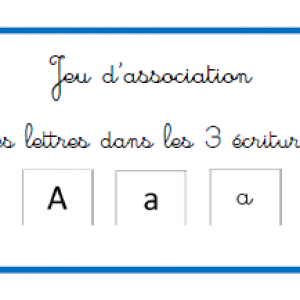 Jeu - Lettres 3 écritures