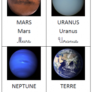 Imagier Le système solaire