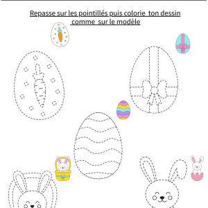 Graphisme sur œufs de pâques