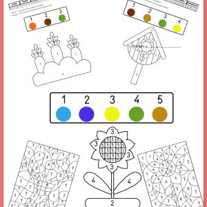 Coloriage codé printemps
