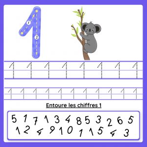 Pistes pour tracer les chiffres de 0 à 9