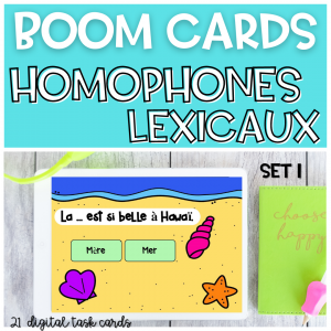 BOOM CARDS Homophones Lexicaux SET 1