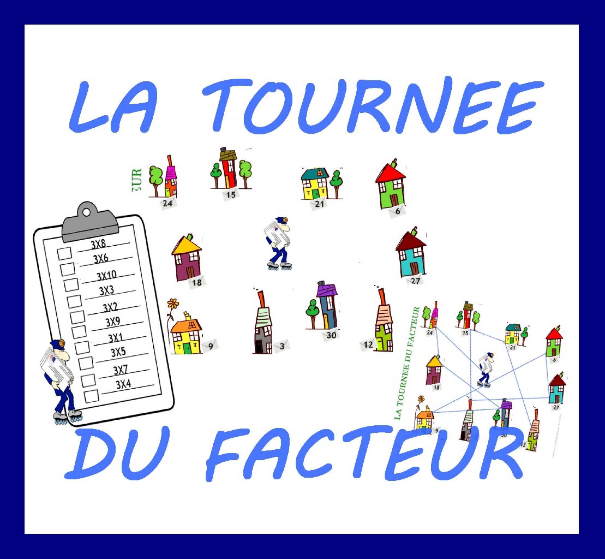 La tournée du facteur (tables de mutiplication) (tous niveaux, jeu ...