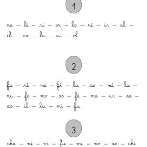 Aide aux dictées de syllabes et de mots CP - 5 pages