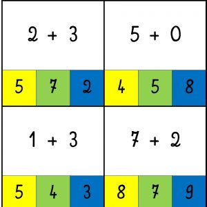 Cartapinces additions-soustractions, GS-CP - 6 pages