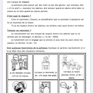 Activité citoyenneté : la politesse
