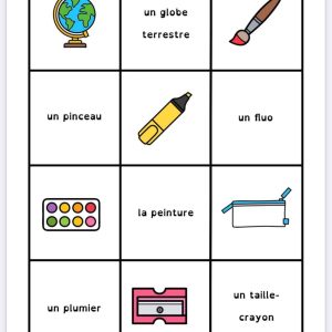 Jeu de paires et domino sur la rentrée