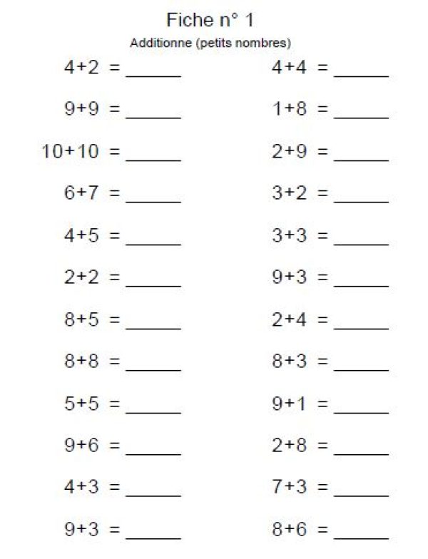 Exercice De Ce1 Imprimer Maths PGDTPV