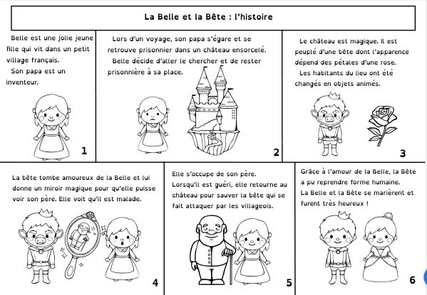 Activité sur la Belle et la Bête - Lecture CE1, CP, Divers - La Salle