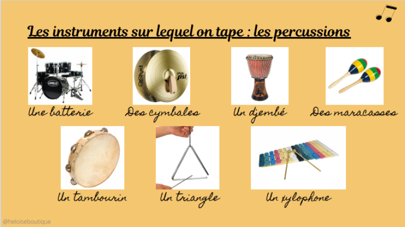 Les instruments de musique - Education Musicale Pour les enseignants