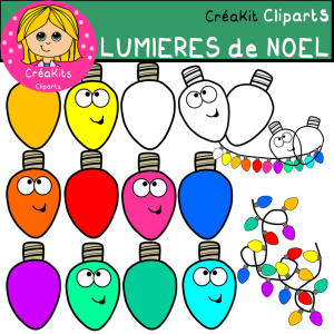 CréaKit Cliparts LES LUMIERES de NOEL