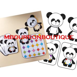 Repérage dans un quadrillage thème PANDA