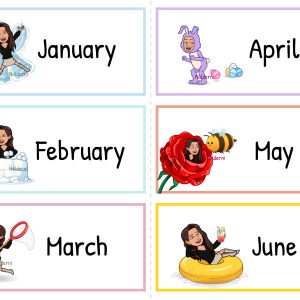 🇬🇧 Anglais : Flashcards les mois de l’année en anglais