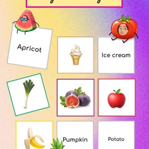 🇬🇧 Anglais : Memory fruits et légumes