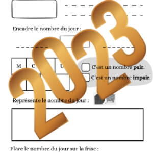 Le nombre du jour est 2023 ! Rituel mathématiques pour la nouvelle année. (Cycle 2)