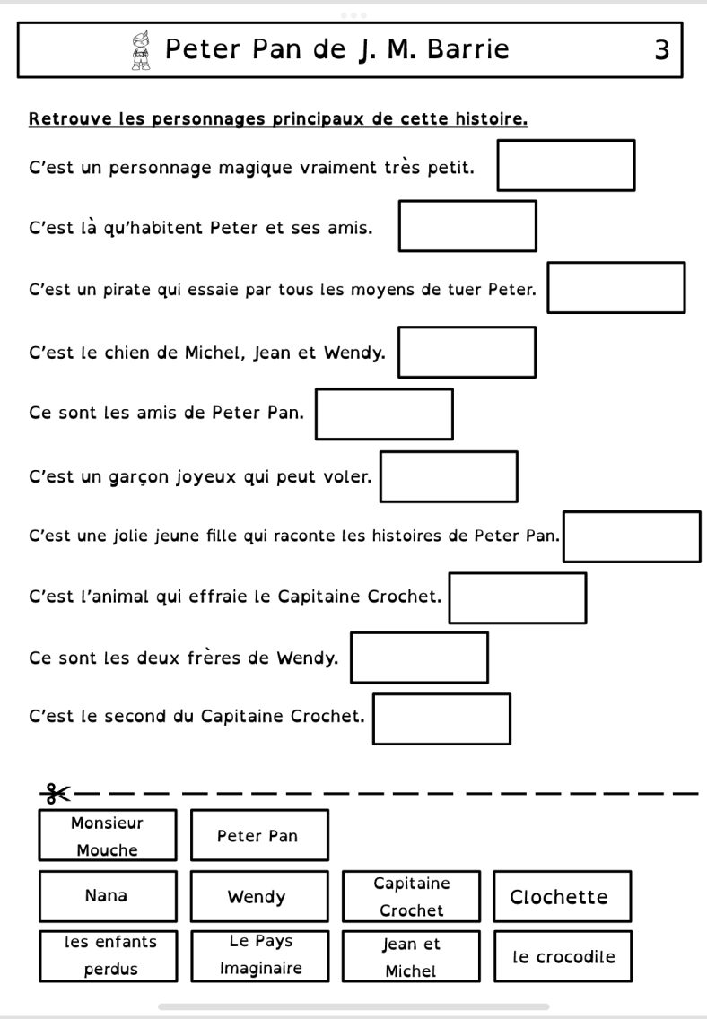 Peter Pan - Lecture CE1, CP - La Salle des Maitres