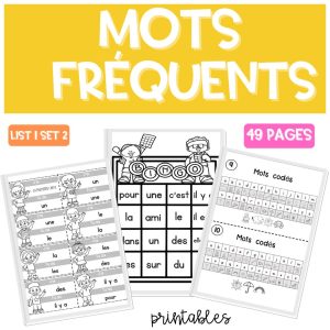 Mots fréquents ou Mots Usuels LISTE 1 SET 2