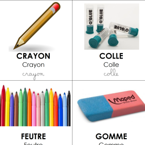Cartes vocabulaire - Maternelle - Thème école