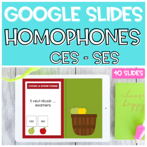 Homophones GOOGLE SLIDES Homonymes CES SES