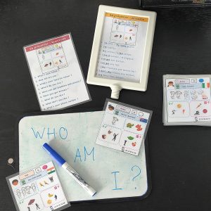 Anglais : Jeu de Qui est-ce ? (cartes à plastifier) + leçon + affichages