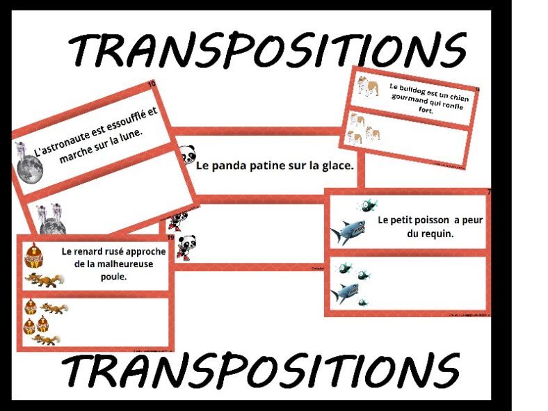 Transpositions... Transpositions CE1 CE2 - Etude de la Langue CE1, CE2 ...