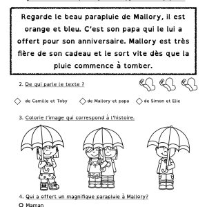 Fichier lecture compréhension sur le printemps