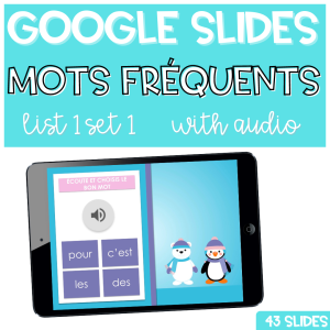 GOOGLE SLIDES audio Mots Outils | LISTE 1 SET 1