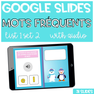 GOOGLE SLIDES audio Mots Outils LISTE 1 SET 2