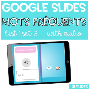 GOOGLE SLIDES audio Mots Outils LISTE 1 SET 3