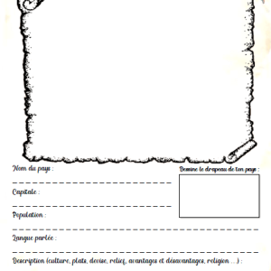 Exercice de français ludique : Crée ton propre pays !