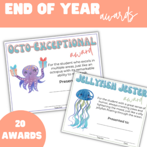 End of Year Awards - Certificats Fin d'année en anglais