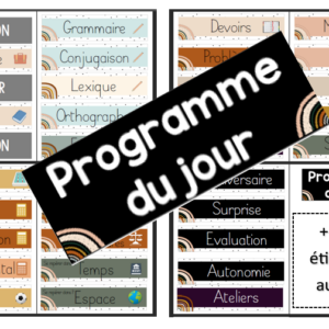 Programme du jour - affichage avec étiquettes