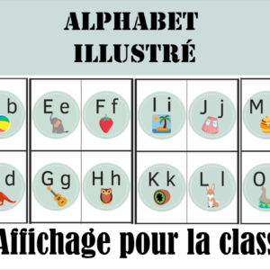 Affichage alphabet illustré