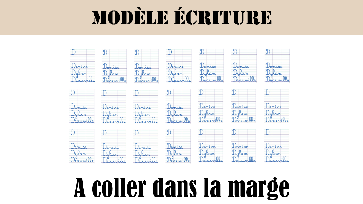  Modèle écriture - Ecriture CE1, CE2, CP, Divers, Grande Section - La Illustration 