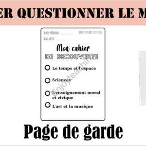 Page de garde cahier de découverte tout-en-un (QLM+EMC+Arts)