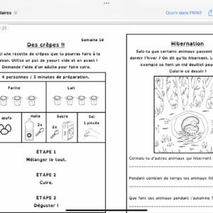 Ateliers écriture lecture hebdomadaire