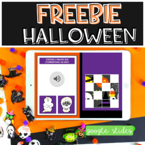 GRATUIT Halloween Vocabulaire GOOGLE SLIDES avec audio