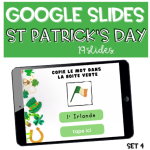 Saint Patrick Vocabulaire GOOGLE SLIDES Orthographe SET 4