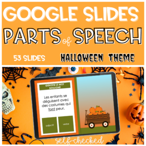 Halloween GOOGLE SLIDES Nature des mots | Classe Grammaticale