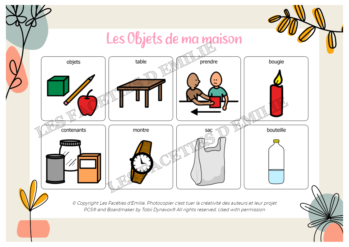 Loto des objets de la maison - Etude de la Langue CE1, CP, Grande