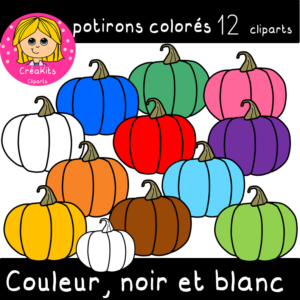 cliparts potirons colorés