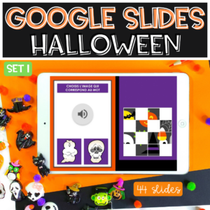 Halloween GOOGLE SLIDES avec audio SET 1