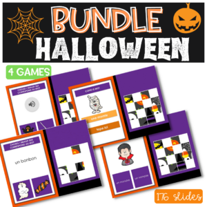 Halloween GOOGLE SLIDES Ensemble avec audio