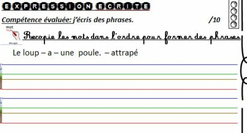évaluation trimestre 1 français cp - Etude de la Langue, Lecture