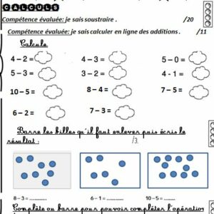 évaluation maths cp trimestre 1