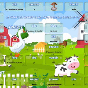 Jeu de plateau - Conjugaison - CE2/CM - Le futur des verbes faire, dire, vouloir, pouvoir et voir
